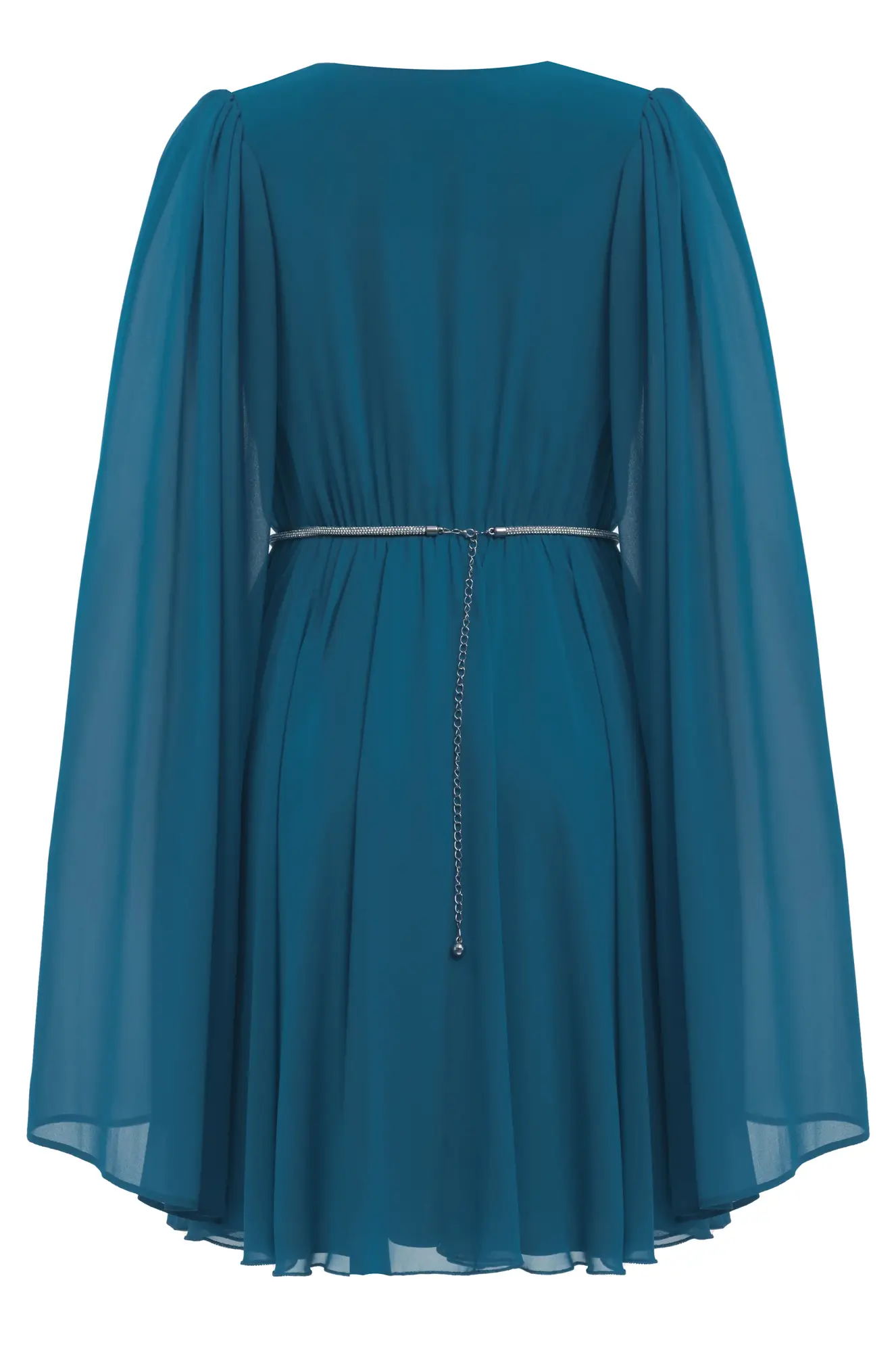 Oil Sifon Long Sleeve Mini Dress