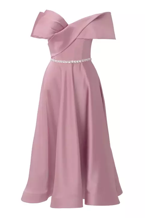 Blush Satin Sleeveless Long Dress