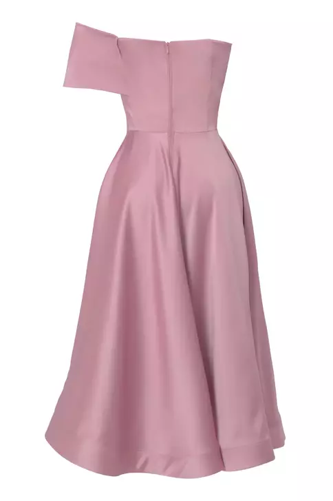 Blush Satin Sleeveless Long Dress