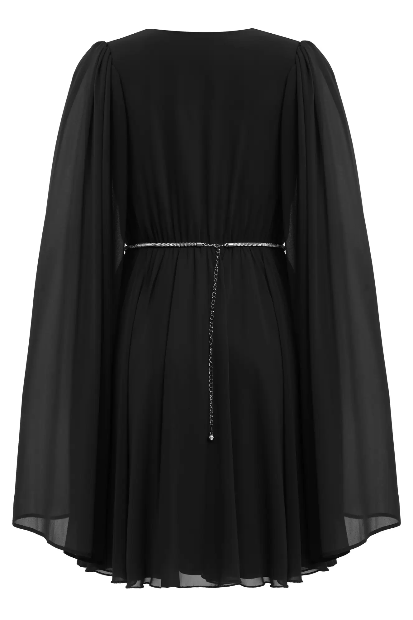 Black Sifon Long Sleeve Mini Dress