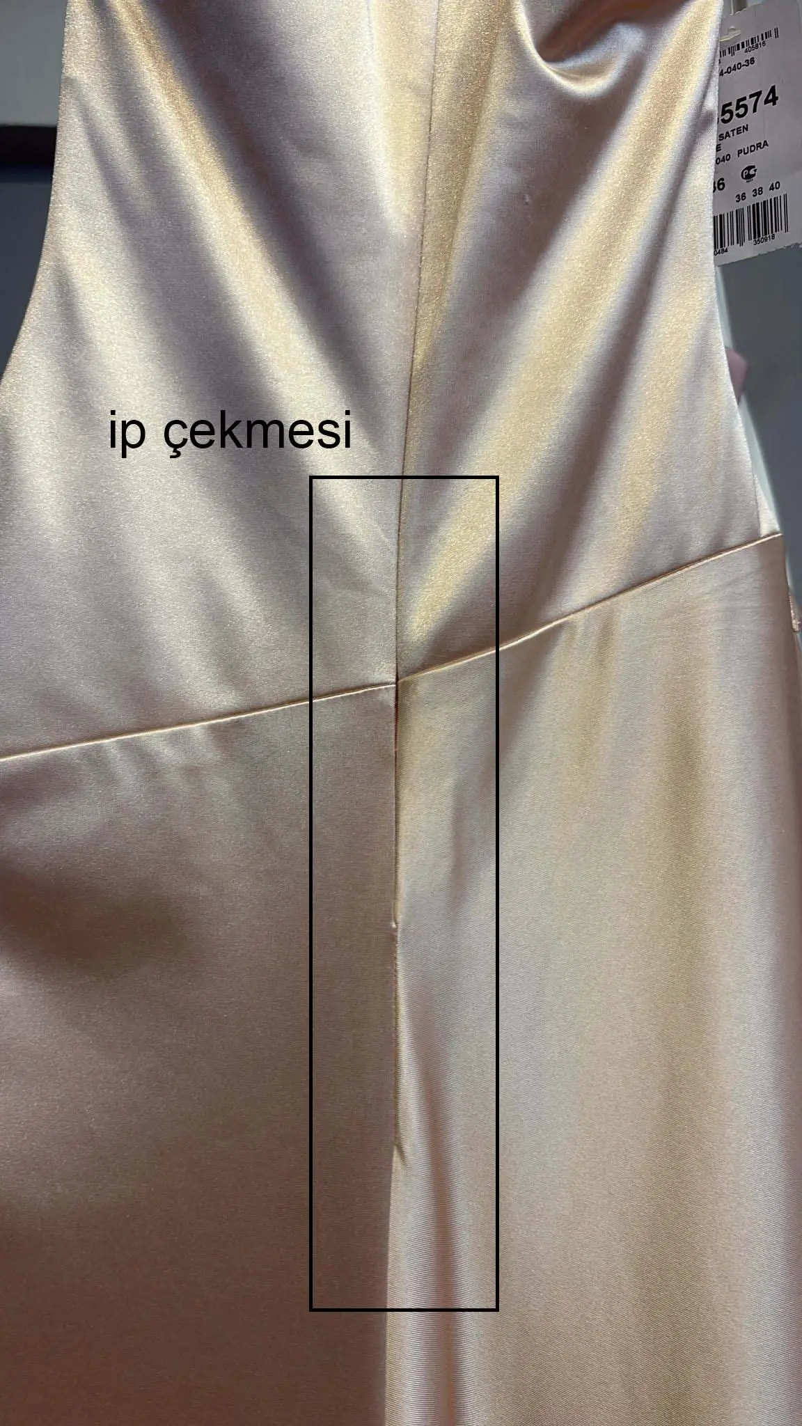 Blush örme Saten Sleeveless Long Dress