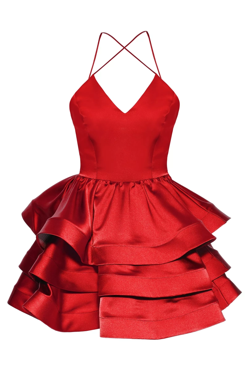 Red Satin Sleeveless Mini Dress | Halloween 🎃👻 | KeiKei